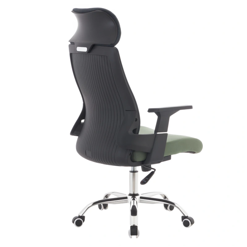 Kancelárske kreslo, tmavosivá/zelená/chróm, HOLGER 3