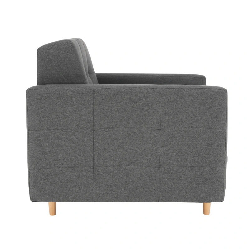 Celočalúnené kreslo, tmavosivá látka, AMEDIA 9