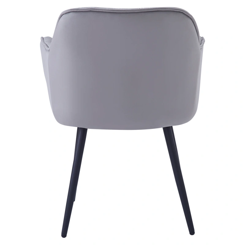 Dizajnové kreslo, svetlosivá Velvet látka, FEDRIS NEW 3