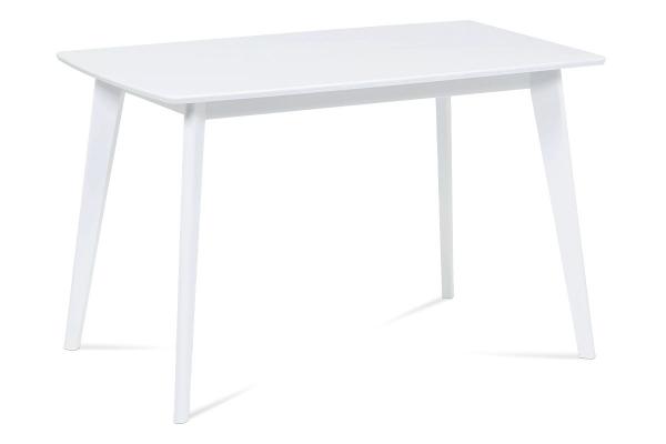 Autronic Jedálenský stôl AUT-008 WT 120x75cm, nohy masív, doska MDF, biely