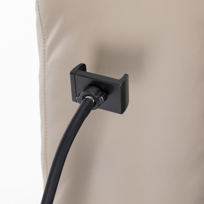 TV kreslo TV-7081 GREY šedé s elektrickým polohovaním, USB-A a USB-C