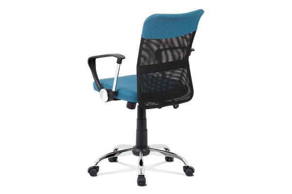 Kancelárska stolička Junior KA-V202 BLUE, modrá látka, čierna MESH