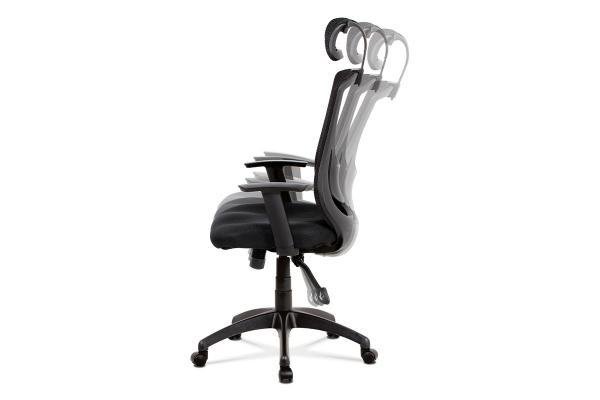 Kancelárska stolička KA-A186 BK, čierna MESH