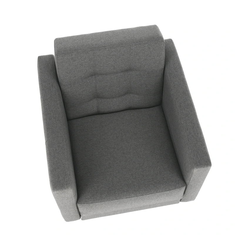 Celočalúnené kreslo, tmavosivá látka, AMEDIA 11