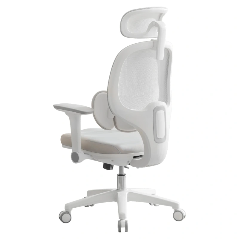 Kancelárske kreslo, sivá/biela, ABRAMO 6