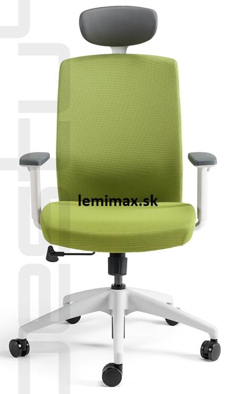 OFFICE PRO bestuhl Kancelárska stolička J2 ECO WHITE SP zelená