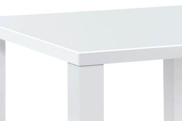 Jedálenský stôl AT-3005 WT, 80x80x76cm, vysoký lesk biely