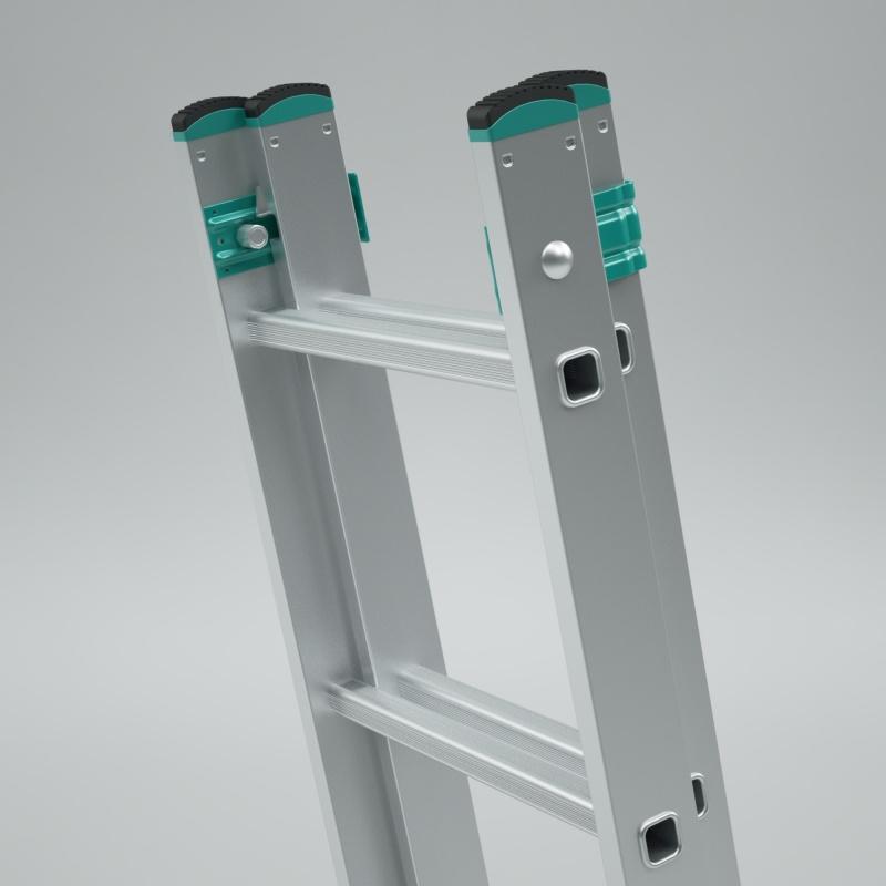 ALVE Rebrík hliníkový dvojdielny výsuvný 7207 PROFI EUROSTYL