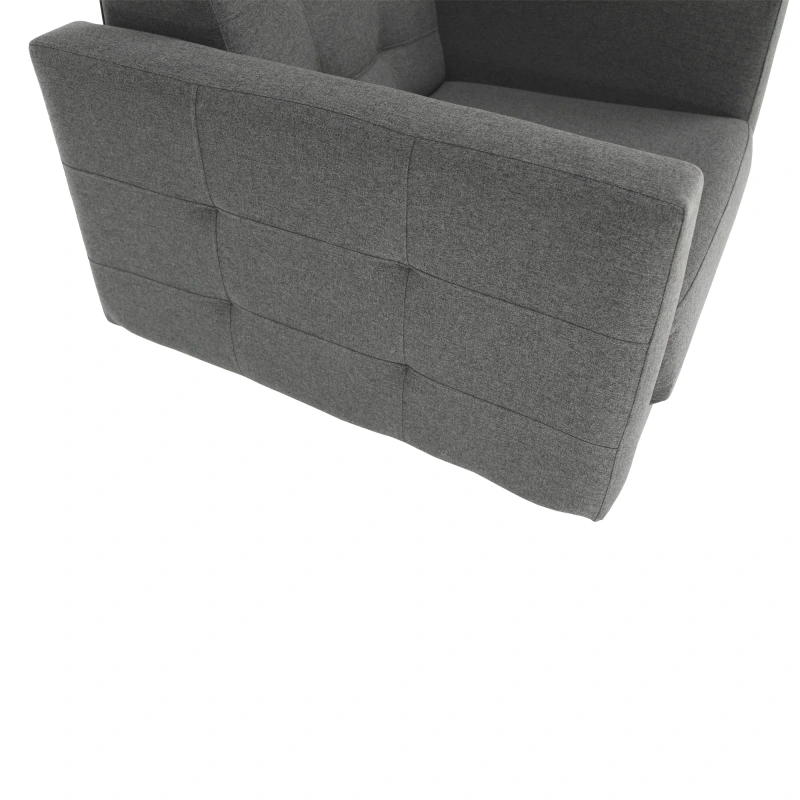 Celočalúnené kreslo, tmavosivá látka, AMEDIA 5