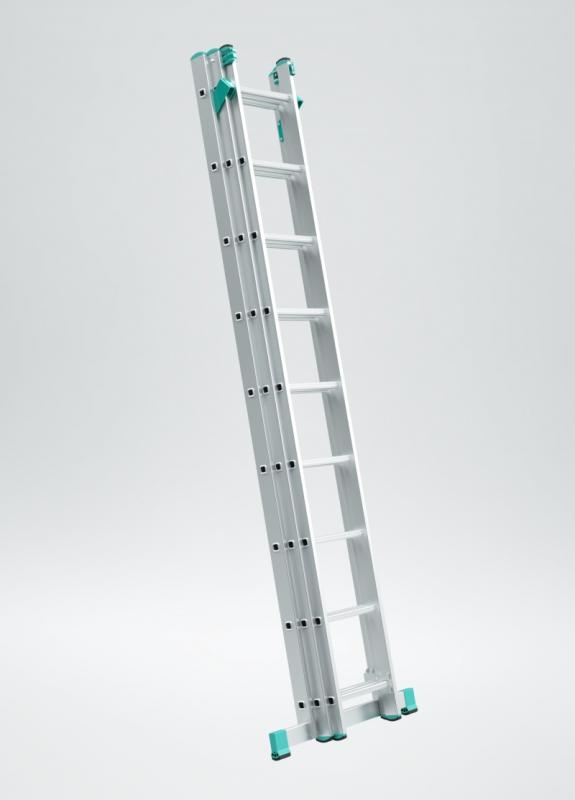 ALVE Rebrík hliníkový trojdielny univerzálny s úpravou na schody 7808 PROFI EUROSTYL