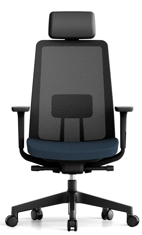 OFFICE PRO Kancelárska stolička K10 BLACK modrá