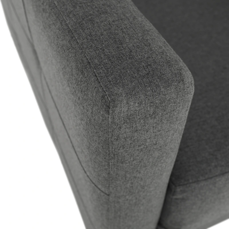 Celočalúnené kreslo, tmavosivá látka, AMEDIA 6