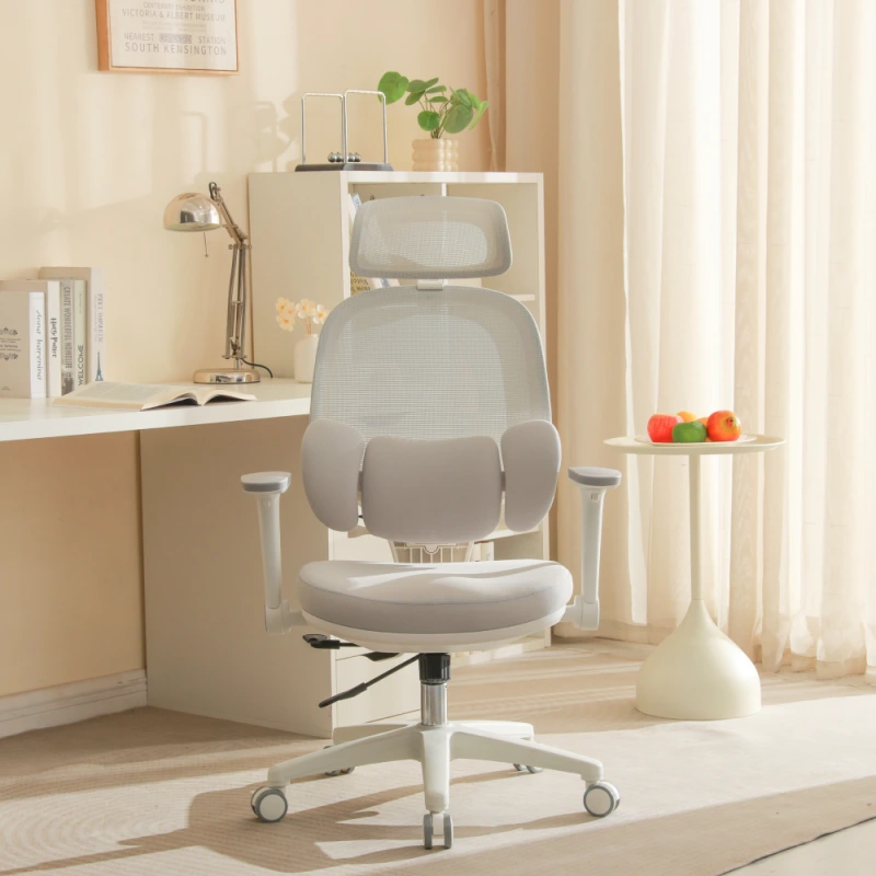 Kancelárske kreslo, sivá/biela, ABRAMO 11