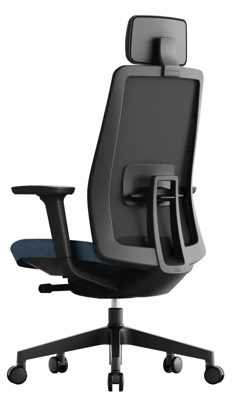 OFFICE PRO Kancelárska stolička K10 BLACK modrá