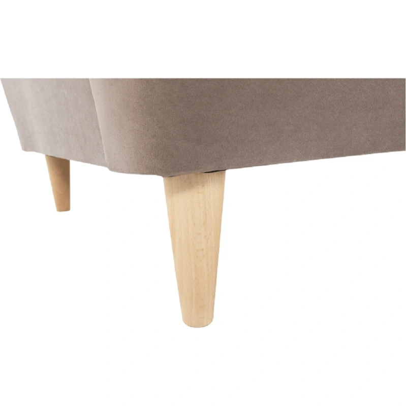 Kreslo ušiak, béžovosivá/buk, RUFINO 3 NEW 3