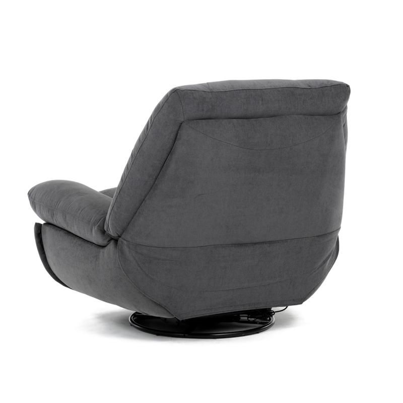 Polohovací křeslo, elektrické zabudované ovládání, šedá látka, TV-7089 GREY2 5