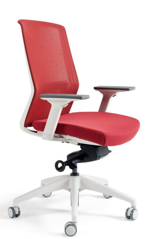 BESTUHL Kancelárska stolička J17 WHITE SP červená 13