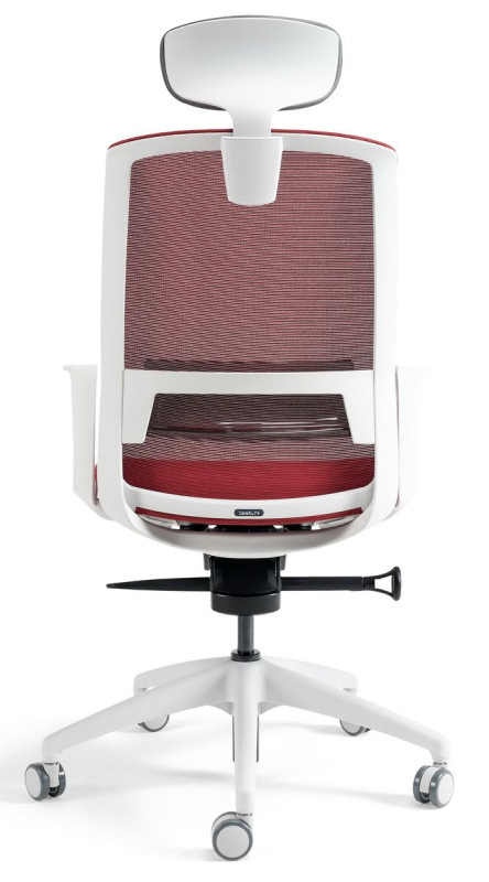 BESTUHL Kancelárska stolička J17 WHITE SP červená 4