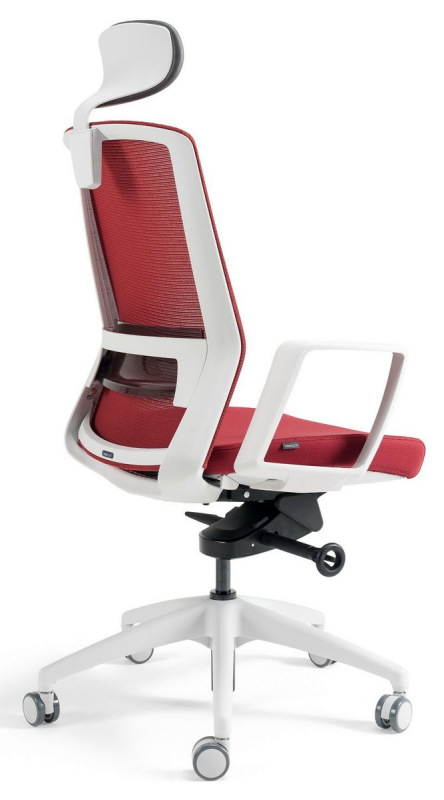 BESTUHL Kancelárska stolička J17 WHITE SP červená 2
