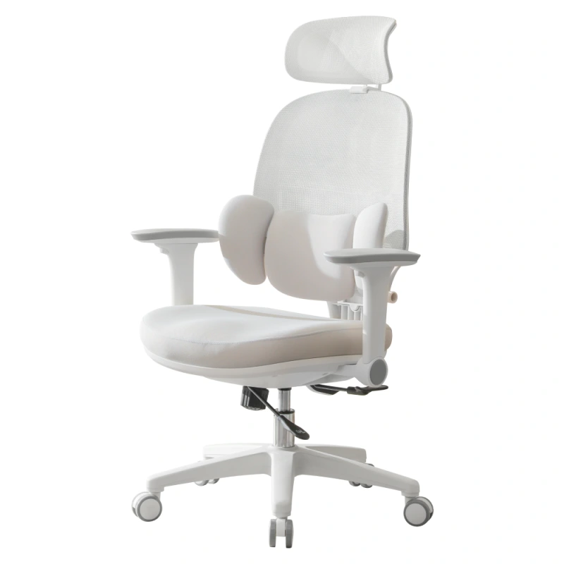 Kancelárske kreslo, sivá/biela, ABRAMO 8