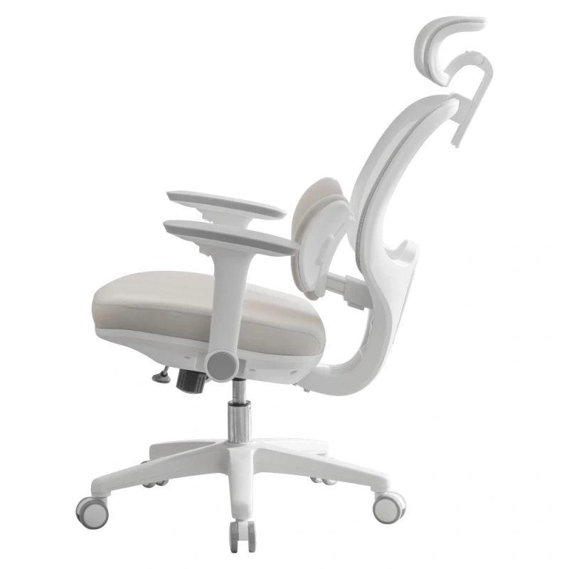 Kancelárske kreslo, sivá/biela, ABRAMO 4