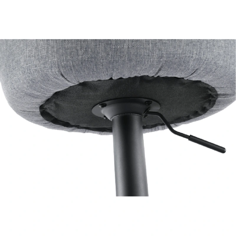 Barová stolička, látka sivá/čierna, TERKAN 15