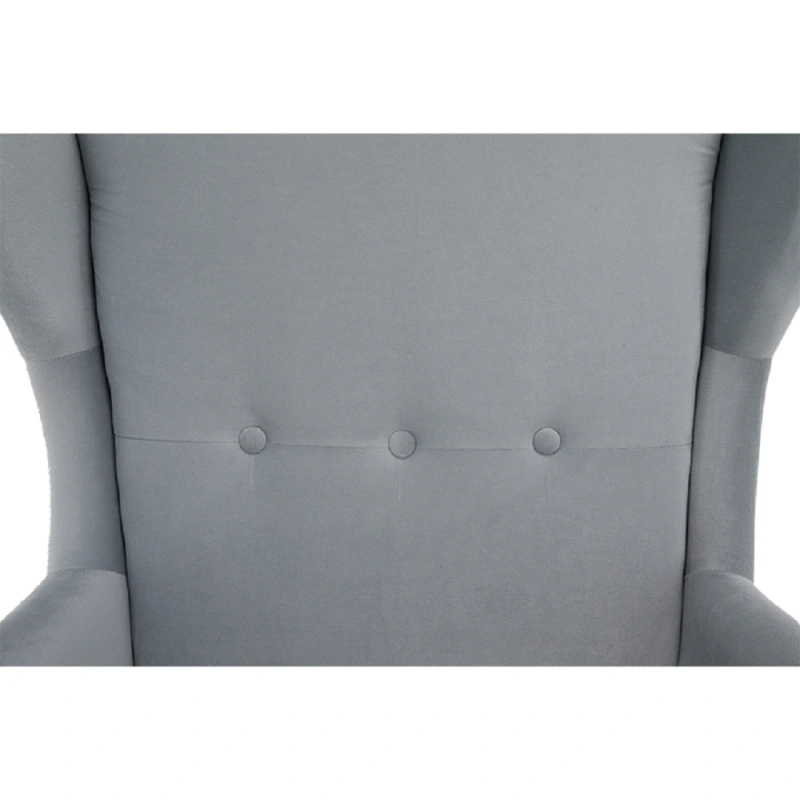 Kreslo ušiak, svetlosivá/orech, RUFINO 3 NEW 3