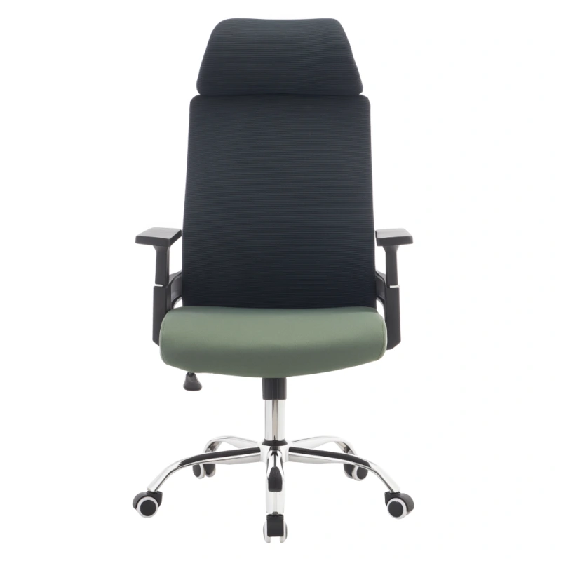 Kancelárske kreslo, tmavosivá/zelená/chróm, HOLGER 1