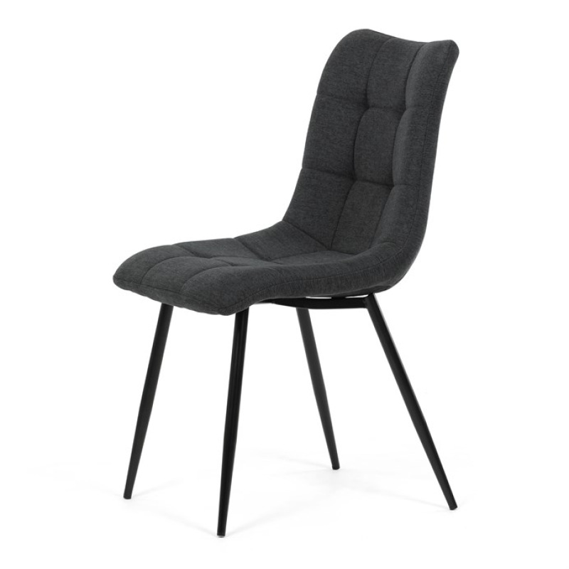 Židle jídelní DCL-193 GREY2, šedá látka, černé kovové nohy 3