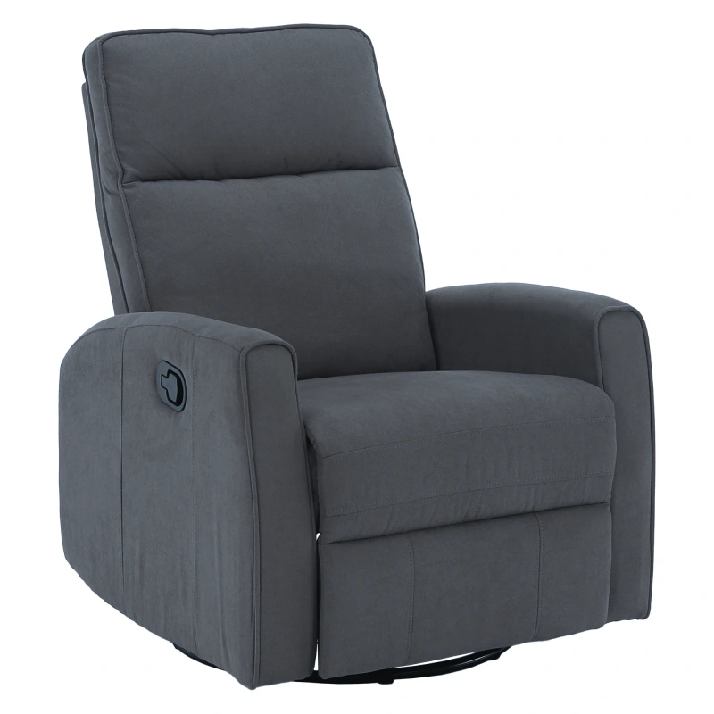 Relaxačné otočné kreslo, sivá, MEKENZI 1