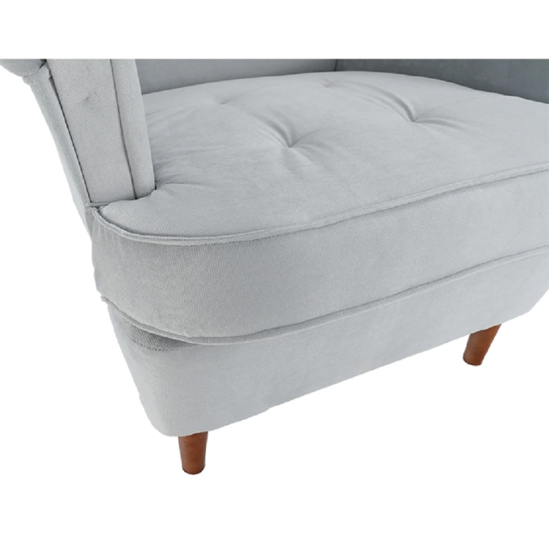 Kreslo ušiak, svetlosivá/orech, RUFINO 3 NEW 6