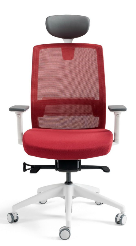 BESTUHL Kancelárska stolička J17 WHITE SP červená 9