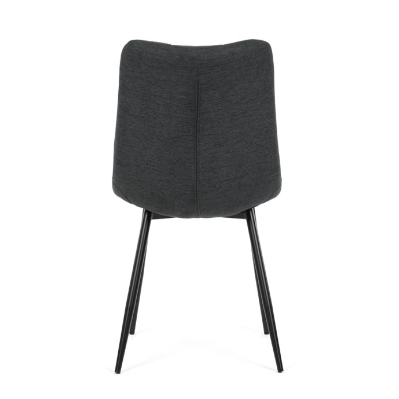 Židle jídelní DCL-193 GREY2, šedá látka, černé kovové nohy 7
