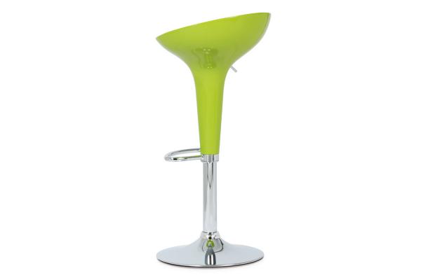 Autronic - barová stolička, plast zelený/chróm - AUB-9002 LIM