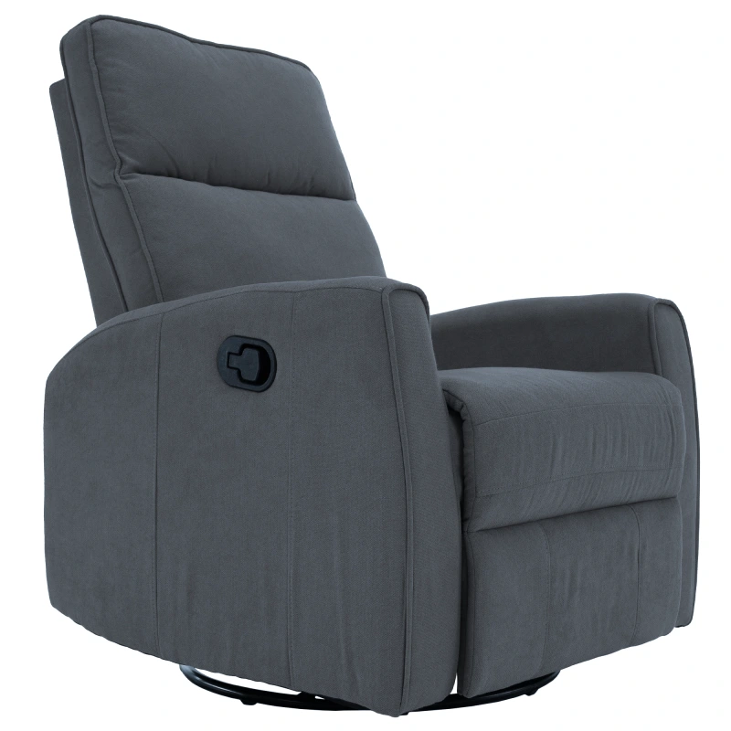 Relaxačné otočné kreslo, sivá, MEKENZI 15