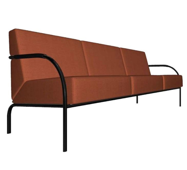 Kancelárska sedačka SALMA 3-sedák čalúnenie CURA, LUCKY 3