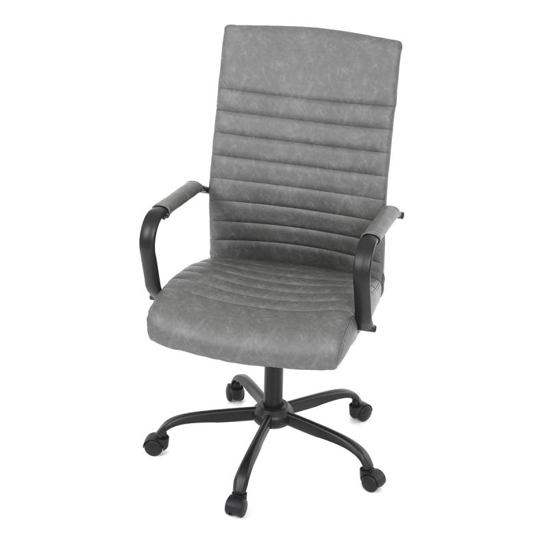 Kancelárska stolička KA-V306 GREY šedá ekokoža
