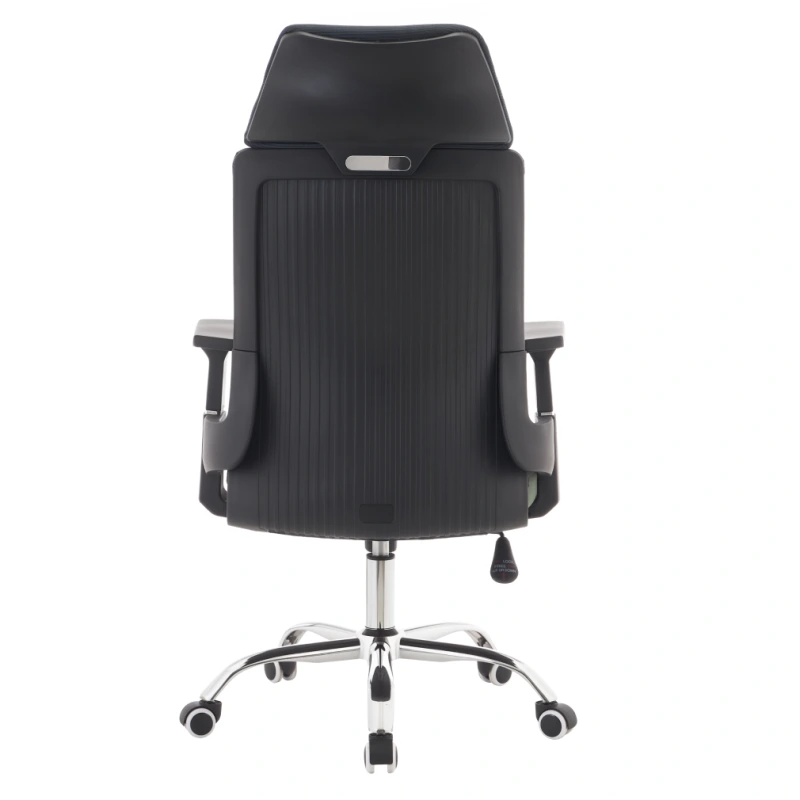 Kancelárske kreslo, tmavosivá/zelená/chróm, HOLGER 4