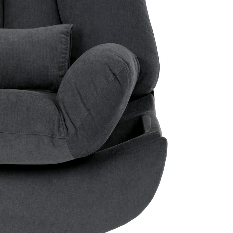 Polohovací křeslo, elektrické zabudované ovládání, šedá látka, TV-7089 GREY2 20