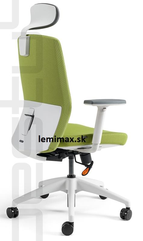 OFFICE PRO bestuhl Kancelárska stolička J2 ECO WHITE SP zelená