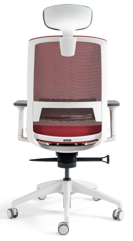 BESTUHL Kancelárska stolička J17 WHITE SP červená 10