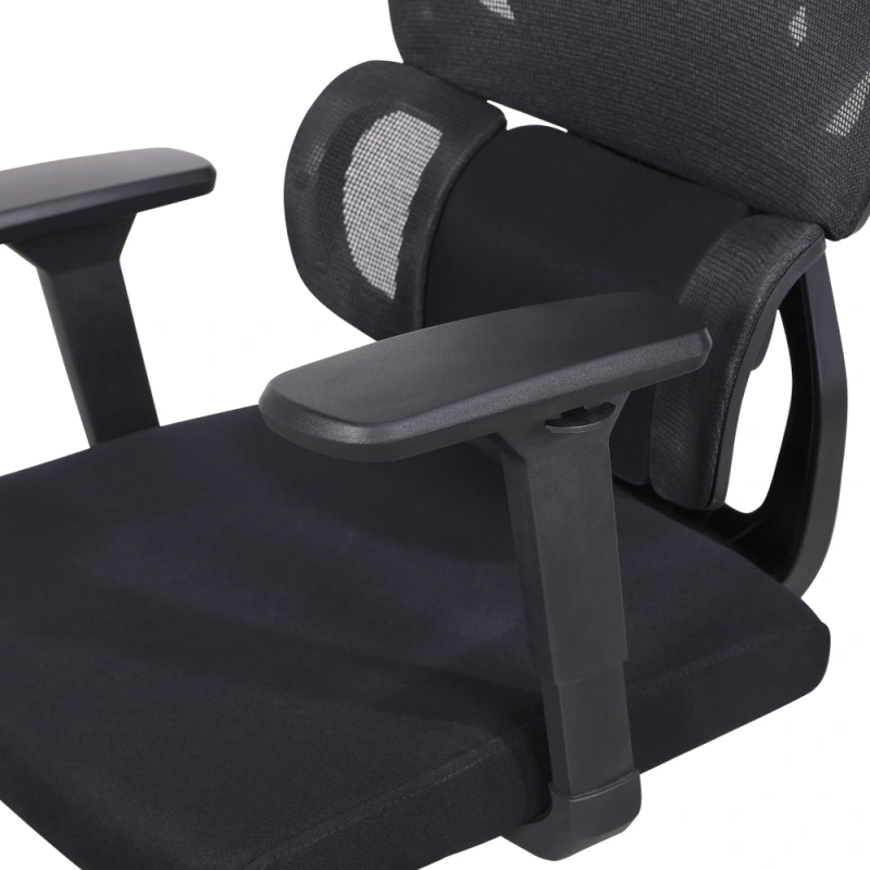 Kancelárske kreslo, čierna/červená, nosnosť 150 kg, JANIK 7
