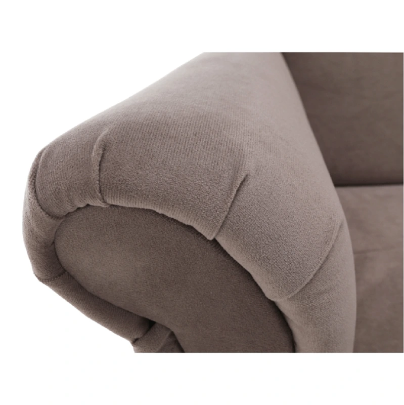 Kreslo ušiak, béžovosivá/buk, RUFINO 3 NEW 4