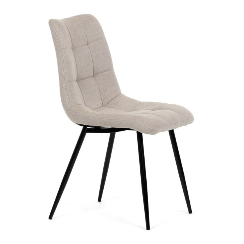 Židle jídelní DCL-193 CAP2, cappucino látka, černé kovové nohy 11