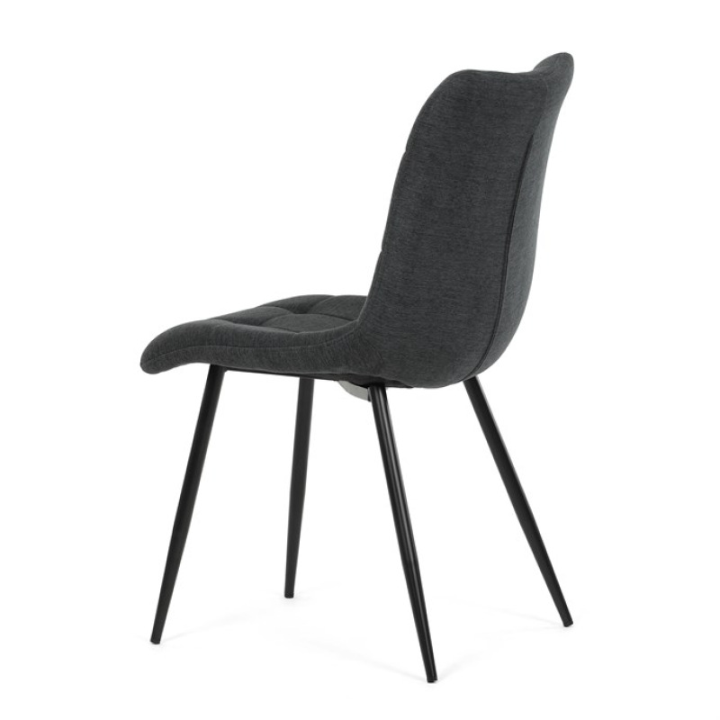 Židle jídelní DCL-193 GREY2, šedá látka, černé kovové nohy 5