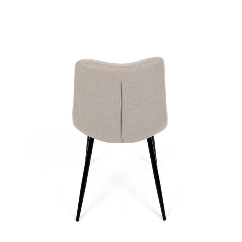 Židle jídelní DCL-193 CAP2, cappucino látka, černé kovové nohy 19