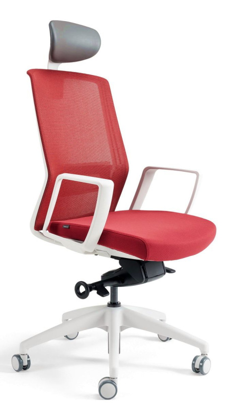BESTUHL Kancelárska stolička J17 WHITE SP červená