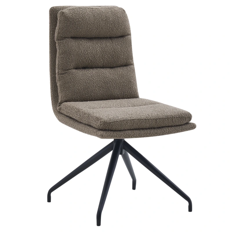 Otočná stolička, béžová/čierna, LINA 1