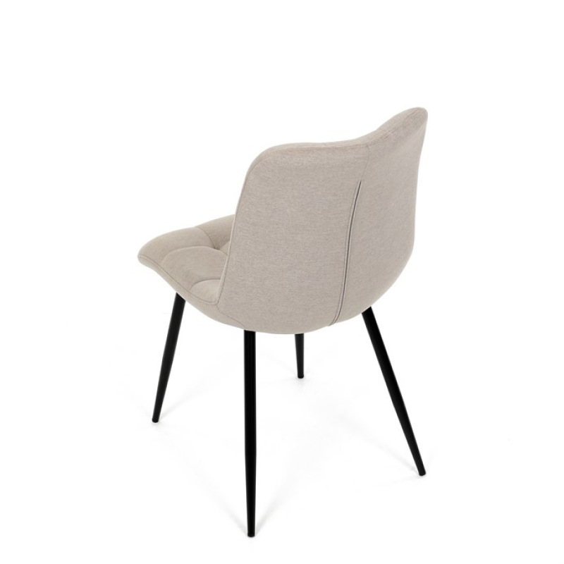 Židle jídelní DCL-193 CAP2, cappucino látka, černé kovové nohy 18