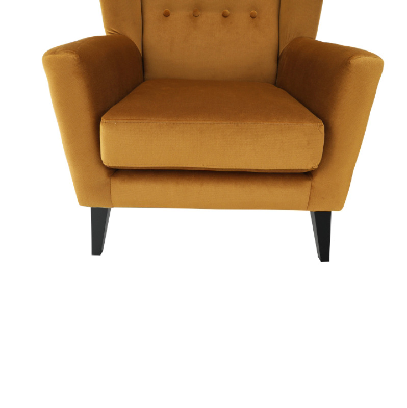 Kreslo-ušiak, medená/čierna, RODEZA 2